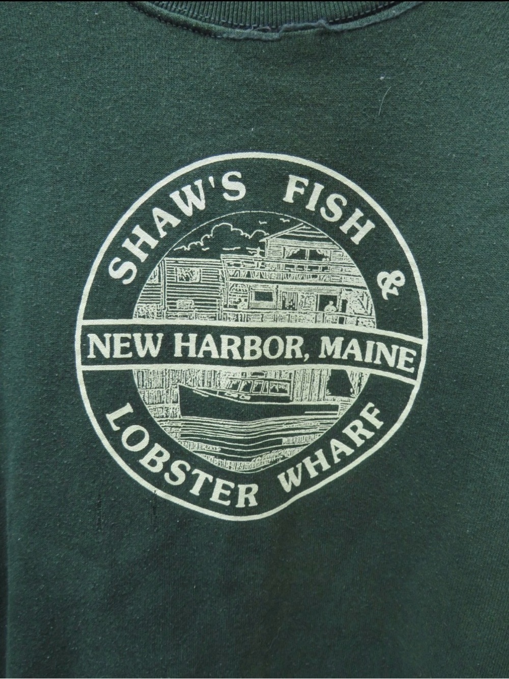 New Harbor Maine Green Crewneck Sweater XL - Picture 2 of 9